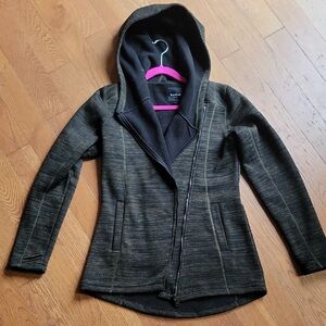 Bebe Knit Hooded Green Jacket Small